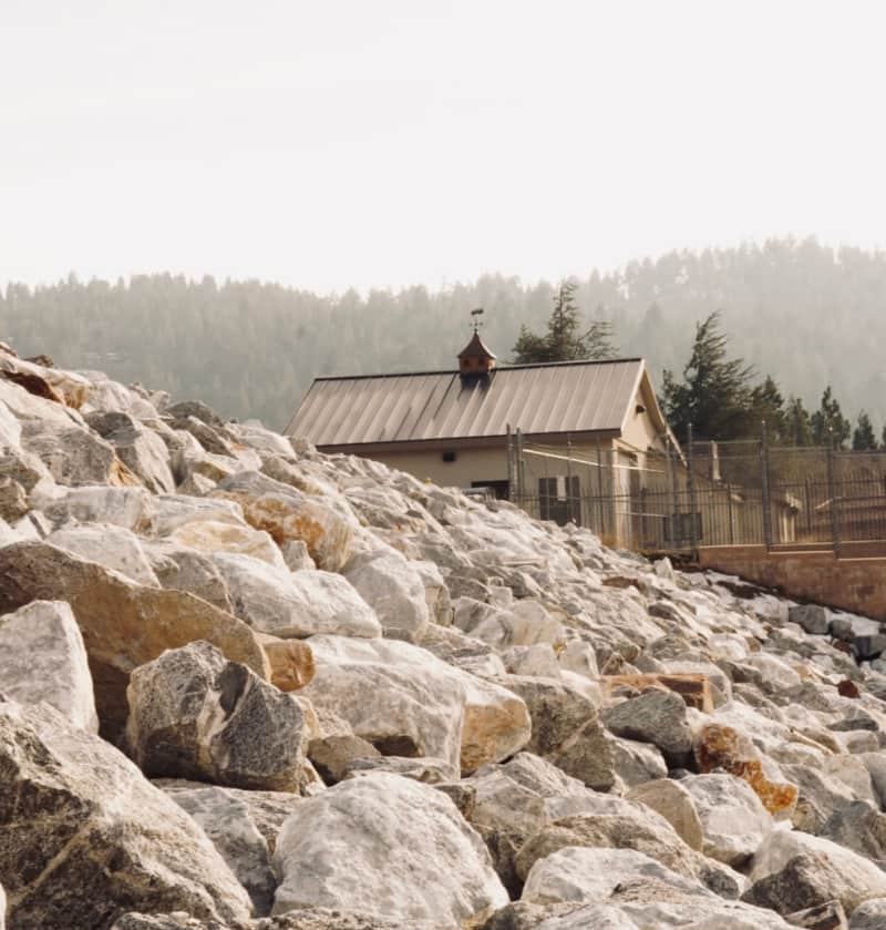 Rip Rap for erosion control in Southern California